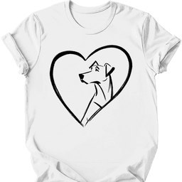 Rhodesian Ridgeback Heart Dog T Shirt Gift For Dog Lover