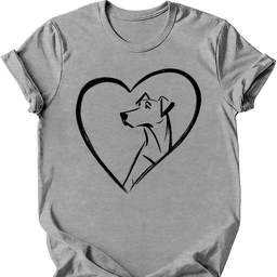 Rhodesian Ridgeback Heart Dog T Shirt Gift For Dog Lover