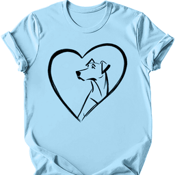 Rhodesian Ridgeback Heart Dog T Shirt Gift For Dog Lover