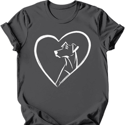 Rhodesian Ridgeback Heart Dog T Shirt Gift For Dog Lover