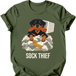 Rottweiler Sock Thief T Shirt Gift For Dog Lover
