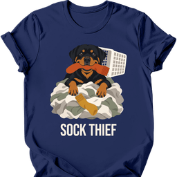 Rottweiler Sock Thief T Shirt Gift For Dog Lover