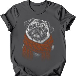 Pug Winter Dog T Shirt Gift For Dog Lover