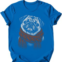 Pug Winter Dog T Shirt Gift For Dog Lover