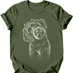 Portuguese Water Dog Tilted Dog T Shirt Gift For Dog Lover