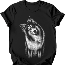 Rough Collie Tilted Dog T Shirt Gift For Dog Lover