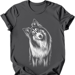 Rough Collie Tilted Dog T Shirt Gift For Dog Lover
