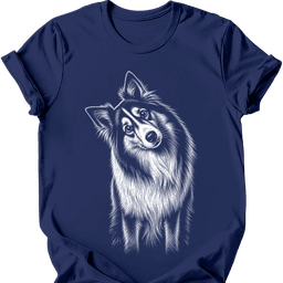 Rough Collie Tilted Dog T Shirt Gift For Dog Lover