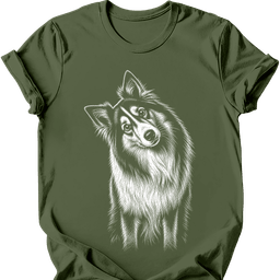 Rough Collie Tilted Dog T Shirt Gift For Dog Lover