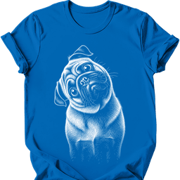 Pug Tilted Dog T Shirt Gift For Dog Lover