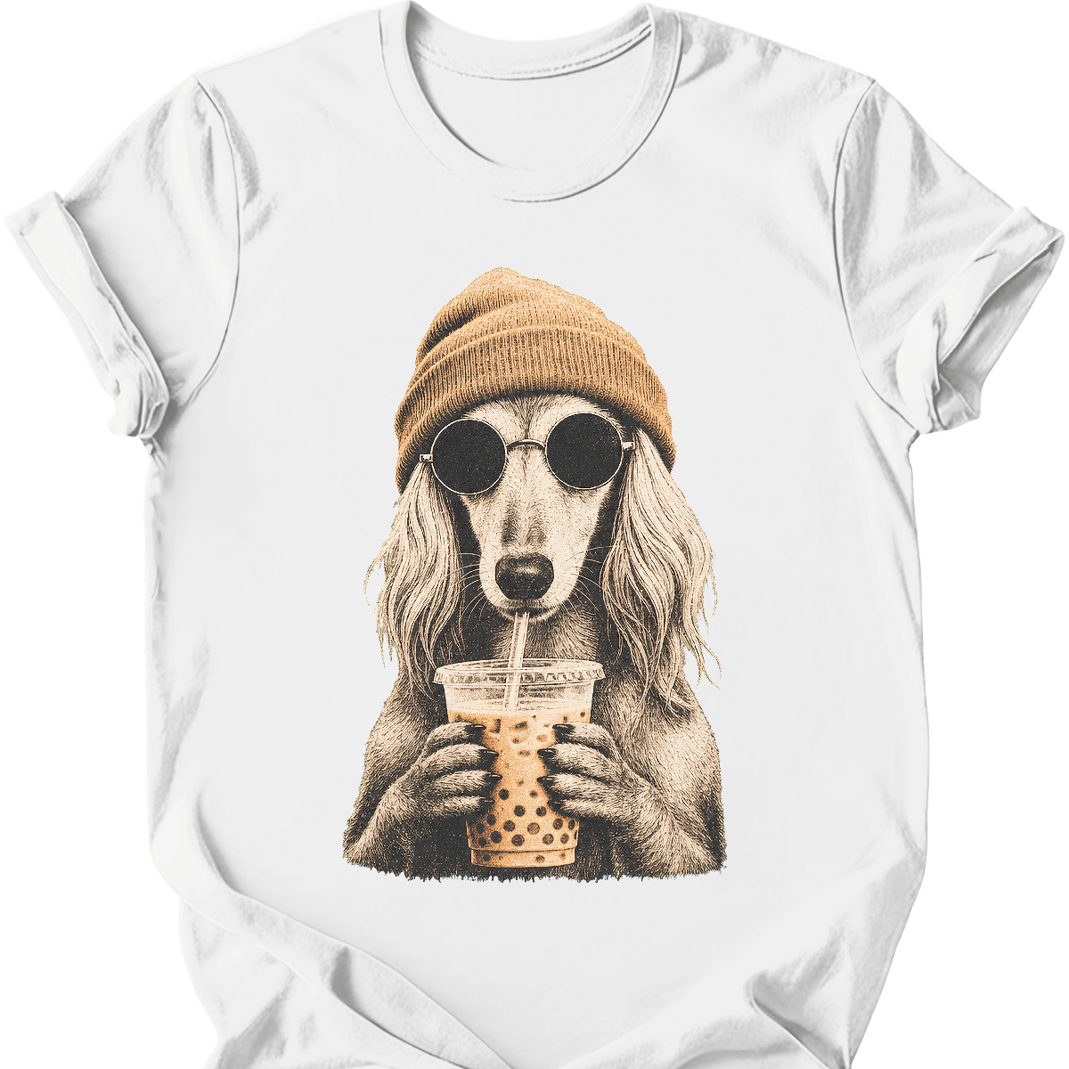 Saluki Hipster Dog T Shirt Gift For Dog Lover