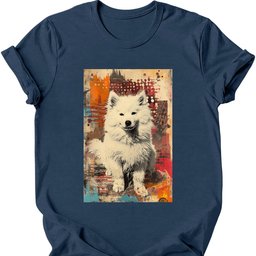 Samoyed Punk Dog T Shirt Gift For Dog Lover