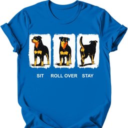 Rottweiler Sit Roll Over Stay T Shirt Gift For Dog Lover
