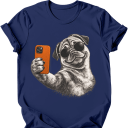 Pug Selfie Dog T Shirt Gift For Dog Lover