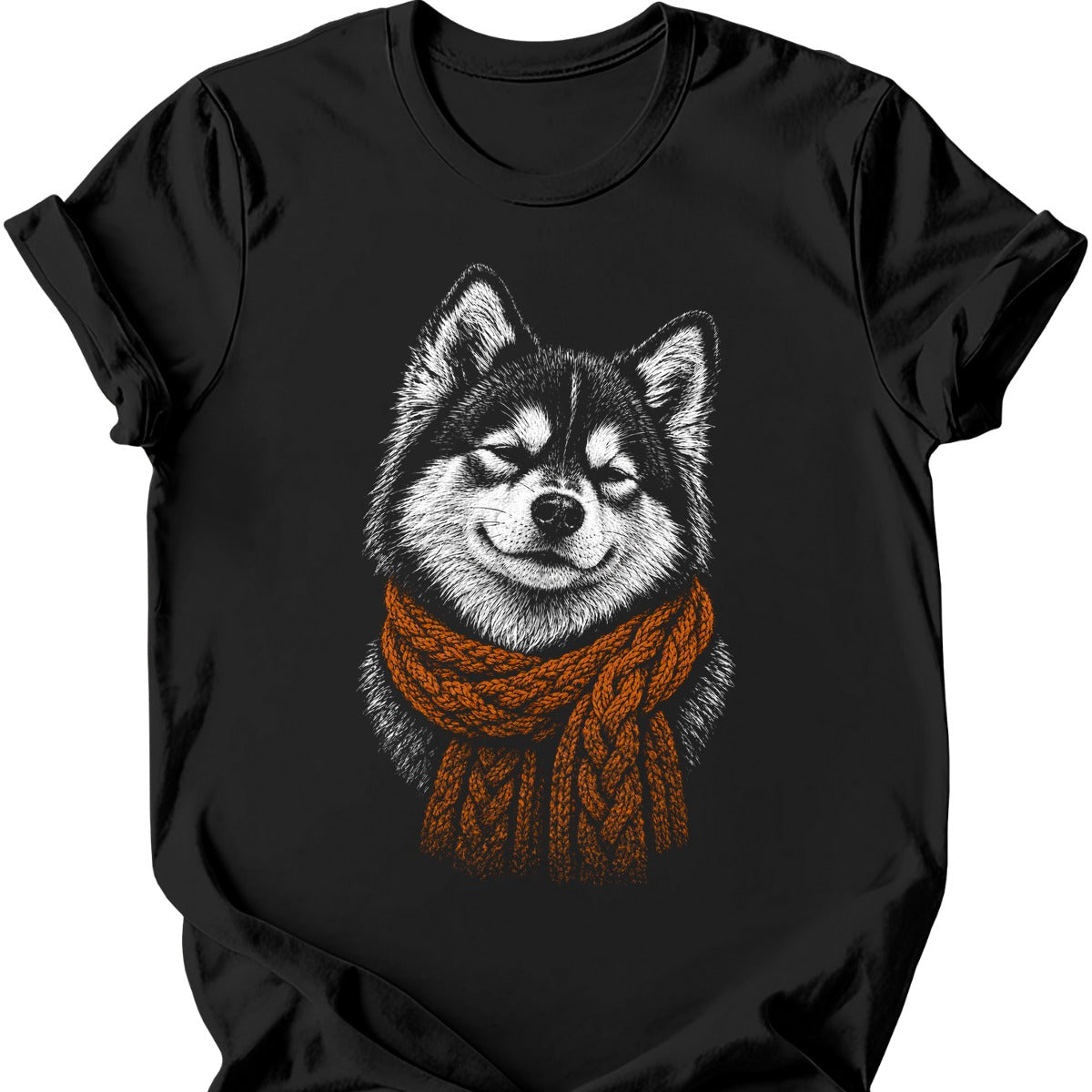 Pomsky Winter Dog T Shirt Gift For Dog Lover