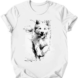 Samoyed Running Dog T Shirt Gift For Dog Lover