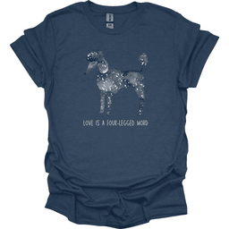 Poodle Love Is A Four Legged Word T Shirt Gift For Dog Lover