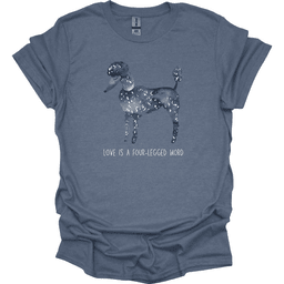 Poodle Love Is A Four Legged Word T Shirt Gift For Dog Lover