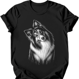 Shetland Sheepdog Tilted Dog T Shirt Gift For Dog Lover