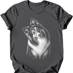 Shetland Sheepdog Tilted Dog T Shirt Gift For Dog Lover