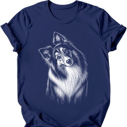 Shetland Sheepdog Tilted Dog T Shirt Gift For Dog Lover