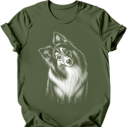 Shetland Sheepdog Tilted Dog T Shirt Gift For Dog Lover