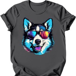 Siberian Husky Top Dog T Shirt Gift For Dog Lover