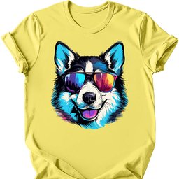 Siberian Husky Top Dog T Shirt Gift For Dog Lover