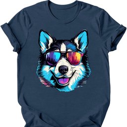 Siberian Husky Top Dog T Shirt Gift For Dog Lover