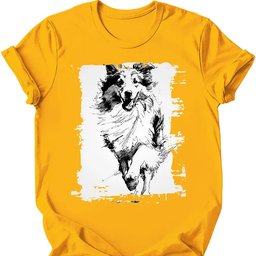 Shetland Sheepdog Running Dog T Shirt Gift For Dog Lover