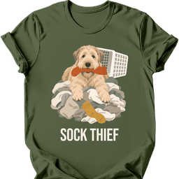 Soft Coated Wheaten Terrier Sock Thief T Shirt Gift For Dog Lover