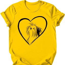 Shih Tzu Heart Dog T Shirt Gift For Dog Lover