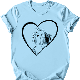Shih Tzu Heart Dog T Shirt Gift For Dog Lover