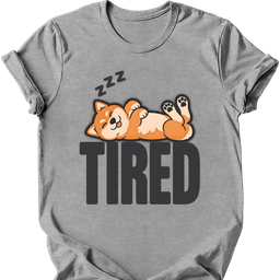 Shiba Inu Tired Dog T Shirt Gift For Dog Lover