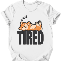 Shiba Inu Tired Dog T Shirt Gift For Dog Lover