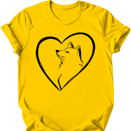 Shiba Inu Heart Dog T Shirt Gift For Dog Lover