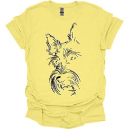 Scottish Terrier Line Art T Shirt Gift For Dog Lover