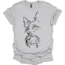 Scottish Terrier Line Art T Shirt Gift For Dog Lover