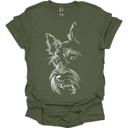 Scottish Terrier Line Art T Shirt Gift For Dog Lover