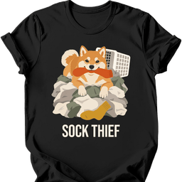 Shiba Inu Sock Thief T Shirt Gift For Dog Lover