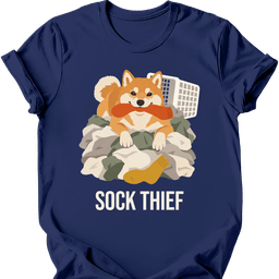 Shiba Inu Sock Thief T Shirt Gift For Dog Lover