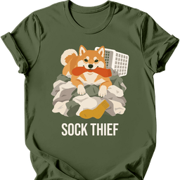 Shiba Inu Sock Thief T Shirt Gift For Dog Lover