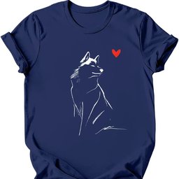 Siberian Husky Sketch Dog T Shirt Gift For Dog Lover