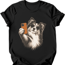 Shetland Sheepdog Selfie Dog T Shirt Gift For Dog Lover