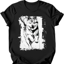 Shiba Inu Running Dog T Shirt Gift For Dog Lover