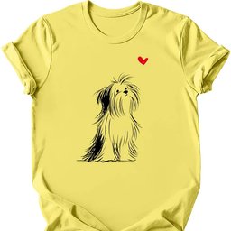 Shih Tzu Sketch Dog T Shirt Gift For Dog Lover