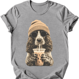 Sprocker Hipster Dog T Shirt Gift For Dog Lover