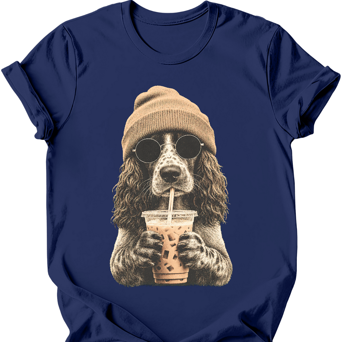 Sprocker Hipster Dog T Shirt Gift For Dog Lover