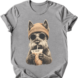 Scottish Terrier Hipster Dog T Shirt Gift For Dog Lover