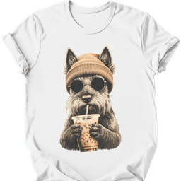 Scottish Terrier Hipster Dog T Shirt Gift For Dog Lover